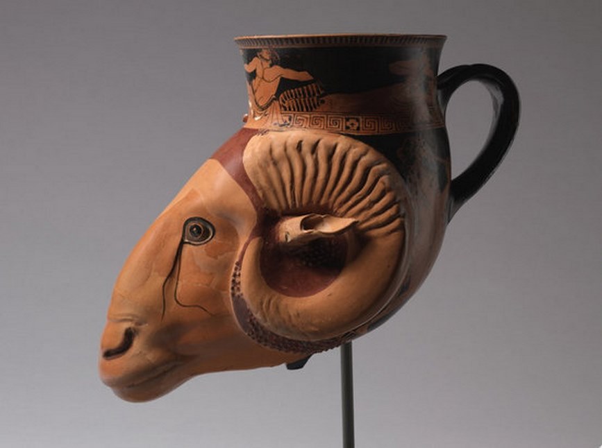 Cupă ritualică antică grecească, Rython, cca 280 - 470 îHr. Din colecția The Cleveland Museum Of Art