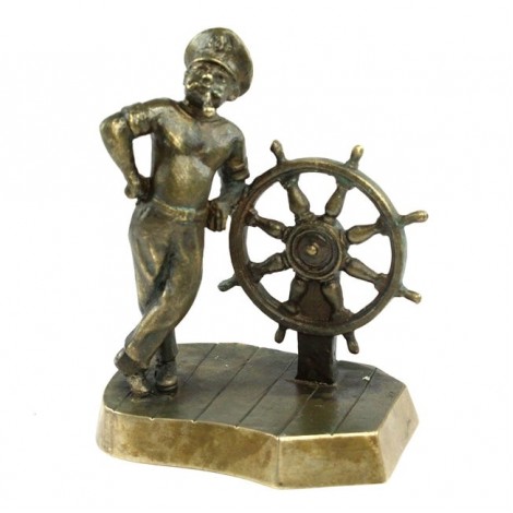 Statuetă din bronz ilustrând un căpitan de marină | atelier Nimor | URSS | cca.1980