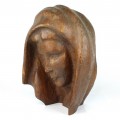 Sculptură modernistă în lemn de măslin | Fecioara Maria | lucrare semnată | cca. 1950 -1970 | Italia