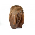 Sculptură modernistă în lemn de măslin | Fecioara Maria | lucrare semnată | cca. 1950 -1970 | Italia