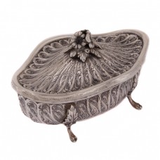 Bombonieră Art Nouveau din argint | manufactură realizată de orfevreria milaneză Romeo Miracoli | cca. 1910 - 1915 Bombonieră Art Nouveau din argint | manufactură realizată de orfevreria milaneză Romeo Miracoli | cca. 1910 - 1915