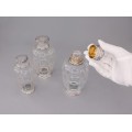 Garnitură Art Deco formată din 3  flacoane pentru parfum din argint 950 și cristal | atelier Boin Taburet a Paris | Franța cca. 1925