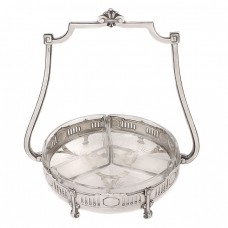 Centru de masă Wiener Secession din argint cu boluri din cristal | atelier austriac | Austro - Ungaria cca. 1900 - 1910 Centru de masă Wiener Secession din argint cu boluri din cristal | atelier austriac | Austro - Ungaria cca. 1900 - 1910