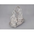 Olivieră neoclasică din argint și cristal | atelier Castaudi & Gautero di Emanuelli & Pastore | cca.1945