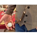 Inedit lanț victorian pentru ceas de buzunar - Hairwork | Marea Britanie cca. 1870