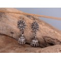 Vechi cercei etnici indieni Jhumka manufacturați în argint | Rajasthan - British Raj