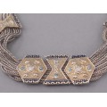 Brățară Byzantine Revival manufacturată în argint cu accente aurite & emailate cloisonne | Grecia 