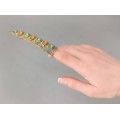 Veche broșă - inel Huzchi tradițional chinezesc | manufactură în argint filigranat, aurit, emailat & pietre naturale turcoaz și coral | China cca.1940