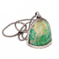 Colier accesorizat cu o veche amuletă hindusă  Ekamukhalinga din argint și fildeș natural | India cca.1900 Colier accesorizat cu o veche amuletă hindusă  Ekamukhalinga din argint și fildeș natural | India cca.1900