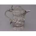 Ulcior din argint istoriat cu scene de luptă din Războiul Civil Englez | anul 1772 | atelier John Payne - Londra