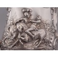 Ulcior din argint istoriat cu scene de luptă din Războiul Civil Englez | anul 1772 | atelier John Payne - Londra
