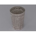 Vechi pahar din argint decorat prin gravare manuală | atelier central-european |  1/2 secol XIX