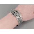 Remarcabilă brățară bangle Art Deco din argint, stilizată în manieră Wiener Secession | Austria cca. 1925