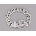 Brățară Gucci chainmaille buckle manufacturată în argint masiv | cca. 1960