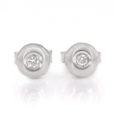 Cercei stud din aur alb 18k decorați cu diamante naturale   | Franța cca.1945 Cercei stud din aur alb 18k decorați cu diamante naturale   | Franța cca.1945