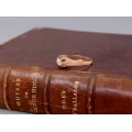Inel victorian din aur roz 14k decorat cu un diamant solitaire 0.18 CT | Marea Britanie cca.1880 - 1900