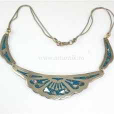 colier AZTECA. mexican intaglio . turcoaz & scoica abalone. Mexic colier AZTECA. mexican intaglio . turcoaz & scoica abalone. Mexic