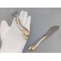 Set de tacâmuri neo-renaissance pentru porționarea și servirea peștelui | mânere din argint | atelier Koch & Bergfeld | Germania cca.1890