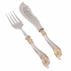 Set de tacâmuri neo-renaissance pentru porționarea și servirea peștelui | mânere din argint | atelier Koch & Bergfeld | Germania cca.1890 Set de tacâmuri neo-renaissance pentru porționarea și servirea peștelui | mânere din argint | atelier Koch & Bergfeld | Germania cca.1890
