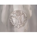Ulcior din argint pentru apă și vin decorat cu medalion medieval florentin Sf.Ioan Botezătorul | atelier Brandimarte Guscelli |1989
