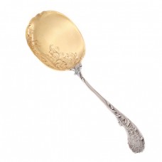 Paletă din argint pentru tort și înghețată splendid elaborată în stil Rococo | accente de aurire vermeil | atelier  Louis Poupar | Franța cca.1890 Paletă din argint pentru tort și înghețată splendid elaborată în stil Rococo | accente de aurire vermeil | atelier  Louis Poupar | Franța cca.1890