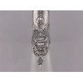 Carafă victoriană în stil historismus pentru vin | britannium  argintat & sticlă | Germania cca.1890