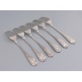 Set de tacâmuri Rococo din argint masiv | 18 piese : furculițe, linguri și lingurițe | Regatul Italiei cca.1900
