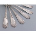 Set de tacâmuri Rococo din argint masiv | 6 linguri & 6 furculițe | cca.1900