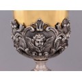 Vechi potir din argint elaborat în stil Baroque | cupă din argint aurit | Italia cca.1890