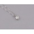 Colier din aur 18k cu pandant decorat cu diamant natural 0.21 CT | atelier Penta Preziosi | cca. 1980 - 1990