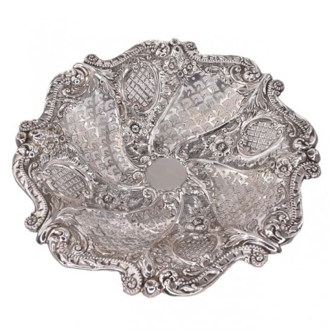 Fructieră victoriană din argint sterling în stil neo-rococo | atelier James Dixon & Sons | Sheffield anul 1900