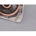 Cercei design contemporan manufacturați în argint reticulat | aplicație de cupru 