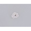 Cercei stud din aur alb 18k decorați cu safire naturale 0.75 ct și diamante naturale 