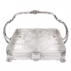 Centru de masă neo-rococo din argint și cristal | Germania cca. 1900 - 1930 Centru de masă neo-rococo din argint și cristal | Germania cca. 1900 - 1930