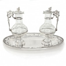Olivieră Louis XV din argint 950 și cristal | Franța cca. 1838 Olivieră Louis XV din argint 950 și cristal | Franța cca. 1838