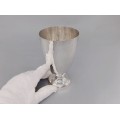 Remarcabil set de 6 pocale din argint martelat pentru servirea vinului și a apei | atelier Brandimarte Guscelli 