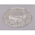 Platou vide-poche din argint decorat în stil neoclasic cu amoraș pescar | atelier Renato Raddi |