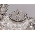 Elegantă encrieră victoriană din argint și cristal | atelier Henry Wilkinson & Co - Londra | Marea Britanie anul 1893