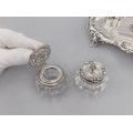 Elegantă encrieră victoriană din argint și cristal | atelier Henry Wilkinson & Co - Londra | Marea Britanie anul 1893