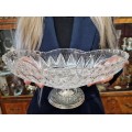  Fructieră tazza din cristal cu sprijin din argint masiv  | Italia cca. 1945 - 1955