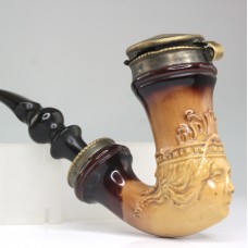 pipa victoriana. ceramica Doulton-Lambeth cca 1880 Marea Britanie pipa victoriana. ceramica Doulton-Lambeth cca 1880 Marea Britanie