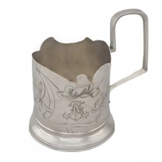 Suport Art Nouveau din argint pentru pahar - Podstakannik | Rusia Imperială cca.1910  Suport Art Nouveau din argint pentru pahar - Podstakannik | Rusia Imperială cca.1910