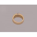 Inel din aur galben 14k și aur alb 18k decorat cu un spectaculos diamant natural 1 CT VVS2 