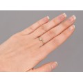 Inel de logodnă din aur galben 14k decorat cu un diamant natural 0.24 CT