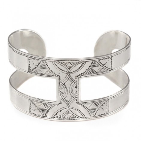 Brătară cuff din argint YAZ din colecția Ancient Symbols by ArtAntik | bijuterie unicat 