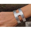 Brătară cuff din argint YAZ din colecția Ancient Symbols by ArtAntik | bijuterie unicat 