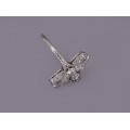 Inel Art Deco din aur alb 18k decorat cu diamante naturale 1.53 CT | Franța cca.1925