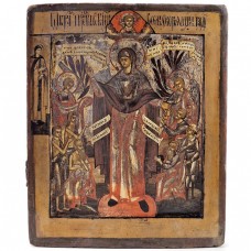 Icoană Maica Domnului bucuria tuturor celor necajiti | tempera pe lemn | scoala rusească | cca.1900 Icoană Maica Domnului bucuria tuturor celor necajiti | tempera pe lemn | scoala rusească | cca.1900