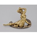 Sculptură Art Nouveau din bronz  „ Le porte bonheur ” - scultptor Georges Recipon pentru Susse Freres - Paris cca. 1910 