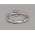 Inel de logodnă din platină decorat cu diamant natural 0.21 CT | anii 2000